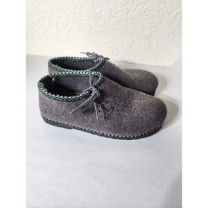 Wild N' Wooly by Stegmann Lace Up Gray Felt Wool Shoe Sz 8 Womens